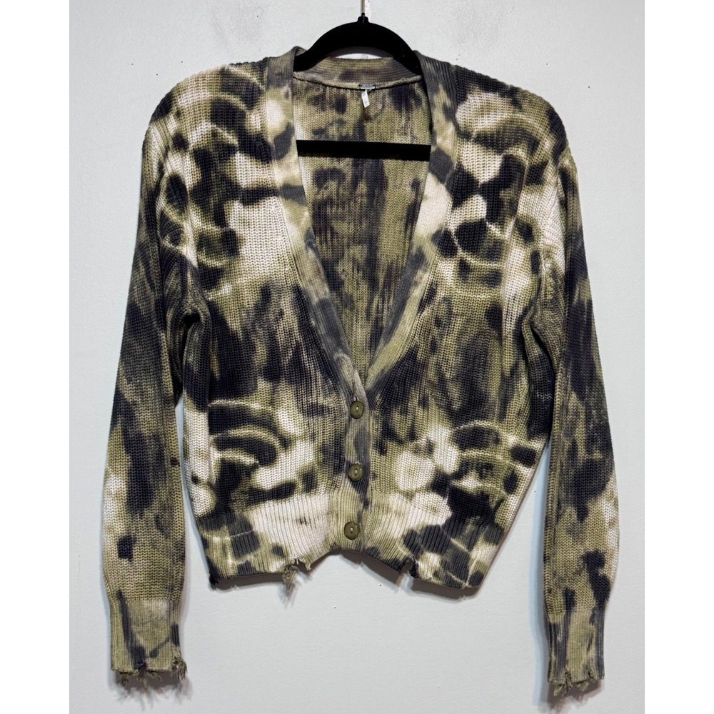 Young Fabulous & Broke Tie-Dye Cardigan - Black and Cream